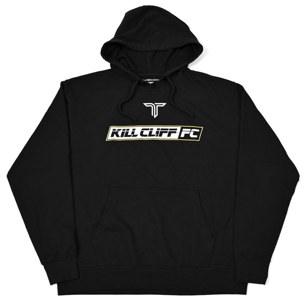 Kill Cliff FC Mens Pullover Hoodie Sweatshirt Long Sleeve Pockets Large Black‎